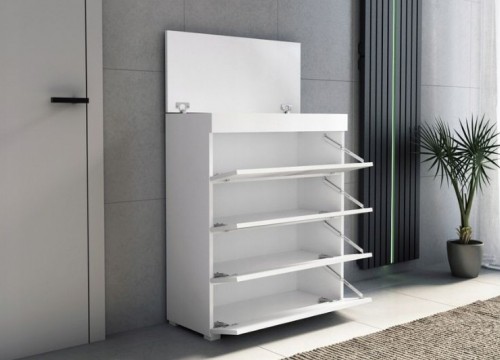 Παπουτσοθήκη ψηλή LOFT 80 λευκή Παπουτσοθήκη ψηλή LOFT 80 λευκή