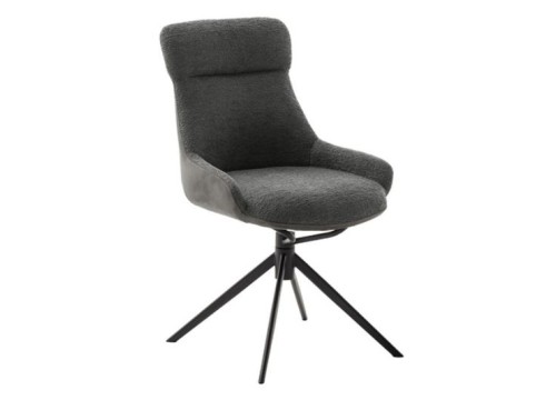 Καρέκλα Τραπεζαρίας PELION S Ανθρακί Υφασμάτινη με Μεταλλική Μαύρη Βάση & Περιστρεφόμενο Κάθισμα 360° Καρέκλα Τραπεζαρίας PELION S Ανθρακί Υφασμάτινη με Μεταλλική Μαύρη Βάση & Περιστρεφόμενο Κάθισμα 360°