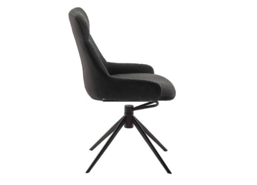 Καρέκλα Τραπεζαρίας PELION S Ανθρακί Υφασμάτινη με Μεταλλική Μαύρη Βάση & Περιστρεφόμενο Κάθισμα 360° Καρέκλα Τραπεζαρίας PELION S Ανθρακί Υφασμάτινη με Μεταλλική Μαύρη Βάση & Περιστρεφόμενο Κάθισμα 360°