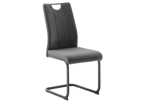 Καρέκλα τραπεζαρίας TERESA S  με υφασμάτινο κάθισμα ανθρακί και μαύρη μετταλική βάση Καρέκλα τραπεζαρίας TERESA S  με υφασμάτινο κάθισμα ανθρακί και μαύρη μετταλική βάση