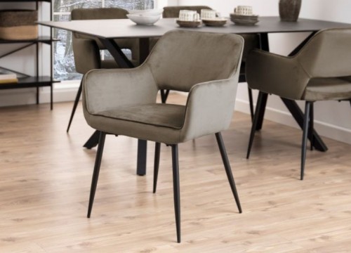 Καρέκλα τραπεζαρίας LORA γκρι μπεζ Καρέκλα τραπεζαρίας LORA γκρι μπεζ