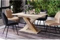 Επεκτεινόμενο Τραπέζι KARO Μπεζ Σαμπανί & Artisan έως 180cm