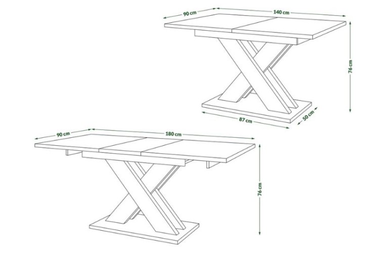 Επεκτεινόμενο Τραπέζι KARO Μπεζ Σαμπανί & Artisan έως 180cm