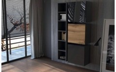Κρεμαστά Ντουλάπια KWADRO 50Χ3 Ράφι Κ160 Μαύρο - Μαύρο,Wotan 