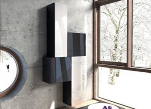 Κρεμαστά Ντουλάπια KWADRO 50X2 Μαύρο - Κ105Χ2 Λευκό