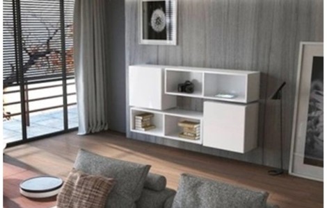Κρεμαστά Ντουλάπια KWADRO 50X2 Λευκό - Ράφια ΟΡ105Χ2 Λευκό