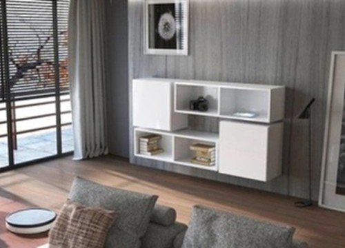 Κρεμαστά Ντουλάπια KWADRO 50X2 Λευκό - Ράφια ΟΡ105Χ2 Λευκό