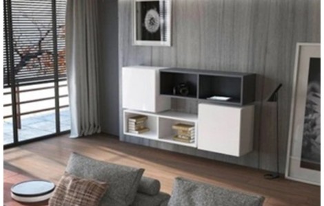 Κρεμαστά Ντουλάπια KWADRO 50X2 Λευκό - Ράφια ΟΡ105Χ2 Λευκό