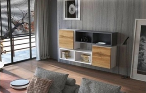 Κρεμαστά Ντουλάπια KWADRO 50X2 Λευκό,Wotan - Ράφια ΟΡ105Χ2 Λευκό
