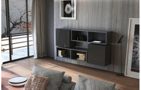 Κρεμαστά Ντουλάπια KWADRO 50X2 Μαύρο - Ράφια ΟΡ105Χ2 Μαύρο