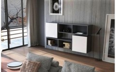 Κρεμαστά Ντουλάπια KWADRO 50X2 Μαύρο,Λευκό - Ράφια ΟΡ105Χ2 Μαύρο