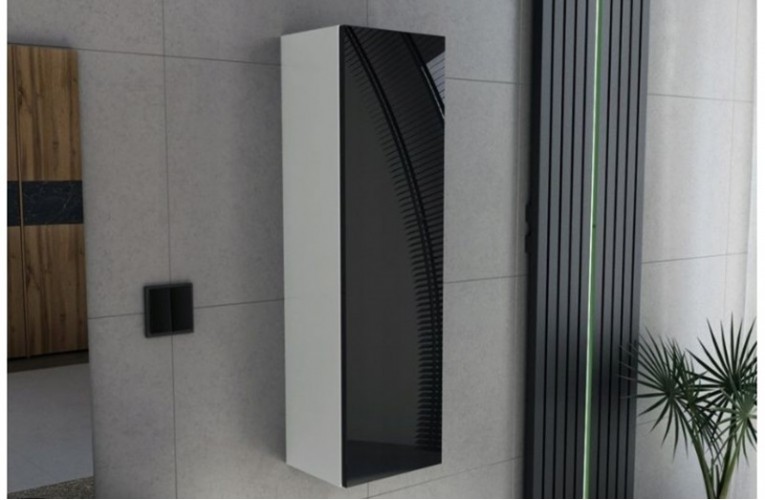 Κρεμαστό ντουλάπι KWADRO K105 Λευκό,Μαύρο
