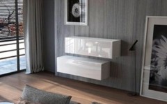 Κρεμαστή σύνθεση ντουλαπιών KWADRO 105 X 2 Λευκό Κρεμαστή σύνθεση ντουλαπιών KWADRO 105 X 2 Λευκό