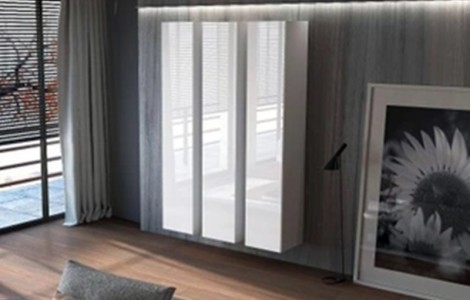Επιτοίχια σύνθεση ντουλαπιών KWADRO K160 Λευκό Επιτοίχια σύνθεση ντουλαπιών KWADRO K160 Λευκό