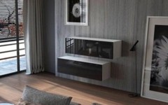 Κρεμαστή σύνθεση ντουλαπιών KWADRO 105 Χ 2 λευκό ,μαύρο Κρεμαστή σύνθεση ντουλαπιών KWADRO 105 Χ 2 λευκό ,μαύρο