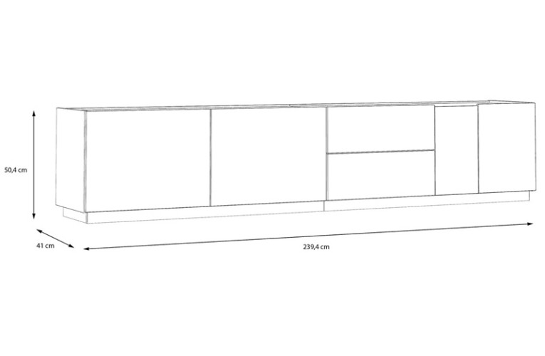 Επιπλο τηλεόρασης LEWISVILLE 240cm