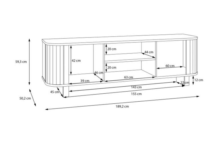 Επιπλο τηλεόρασης FORMSWIFT 190cm