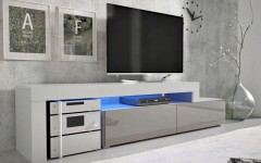 Επιπλο TV MILANO 148-280 Λευκό-Γκρι Επιπλο TV MILANO 148-280 Λευκό-Γκρι