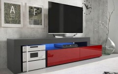 Επιπλο TV MILANO 148-280 Μαύρο-Μπορντό Επιπλο TV MILANO 148-280 Μαύρο-Μπορντό