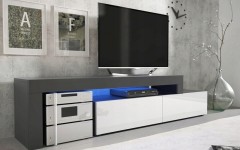 Επιπλο TV MILANO 148-280 Μαύρο-Λευκό Επιπλο TV MILANO 148-280 Μαύρο-Λευκό
