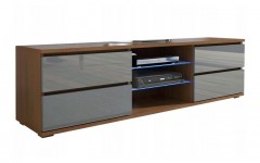 Επιπλο τηλεόρασης APIS 4 Καρυδί -Γκρι λάκα Επιπλο τηλεόρασης APIS 4 Καρυδί -Γκρι λάκα