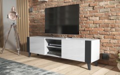 Επιπλο τηλεόρασης LOFT 160 Λευκό-μαύρο Επιπλο τηλεόρασης LOFT 160 Λευκό-μαύρο