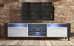 Επιπλο τηλεόρασης LOFT 200 Λευκό - Μαύρο Επιπλο τηλεόρασης LOFT 200 Λευκό - Μαύρο