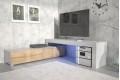 Επιπλο T.V MILANO 148 - 280 Λευκό - χρώμα δρυός WOTAN Επιπλο T.V MILANO 148 - 280 Λευκό - χρώμα δρυός WOTAN