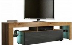 Επιπλο τηλεόρασης MILANO 160 χρώμα δρυός Wotan - Γκρι λάκα