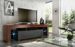 Επιπλο τηλεόρασης APIS 1 Καρυδί ματ - Γκρι λάκα Επιπλο τηλεόρασης APIS 1 Καρυδί ματ - Γκρι λάκα