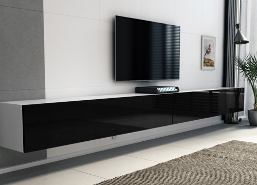 Επιπλο T.V MODUL 320 Λευκό - Μαύρο κρεμαστό