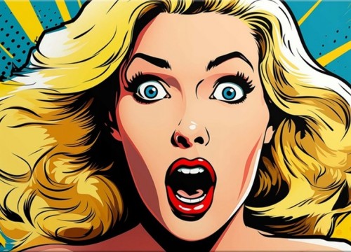 Πίνακας σε καμβά " Πορτρέτο Γυναίκας - Στυλ Pop Art "90X60