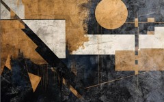 Πίνακας σε καμβά " Γεωμετρικά Σχήματα - Μοντέρνο Στυλ "70Χ50
