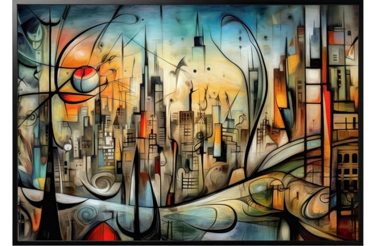 Πίνακας σε καμβά " MANHATTAN-NEW YORK " 140x100