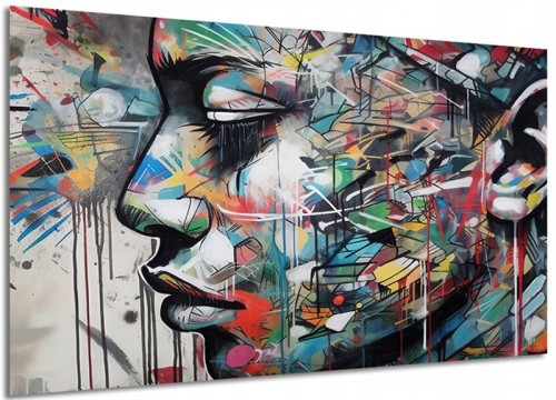 Πίνακας σε καμβά "Αφηρημένη Τέχνη - Γυναίκα "120Χ80