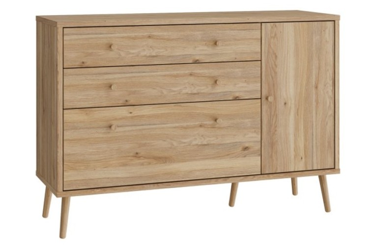 Μικρός μπουφές HARLSSON 125cm χρώμα δρυός mauvella 