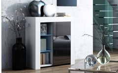 Μπουφές APIS / MILANO 1D Λευκό ματ - Μαύρο λάκα Μπουφές APIS / MILANO 1D Λευκό ματ - Μαύρο λάκα