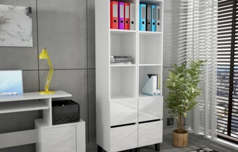 Ραφιέρα LOFT 2 Λευκό - Μαύρο Ραφιέρα LOFT 2 Λευκό - Μαύρο