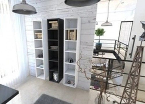 Σετ ραφιών KWADRO K160 X 3 Λευκό - Μαύρο -Λευκό