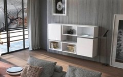 Κρεμαστή σύνθεση ραφιών-ντουλαπιών KWADRO 105 Λευκό  Κρεμαστή σύνθεση ραφιών-ντουλαπιών KWADRO 105 Λευκό
