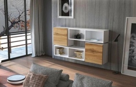 Κρεμαστά Ντουλάπια KWADRO 50X2 Λευκό,Wotan - Ράφια ΟΡ105Χ2 Λευκό