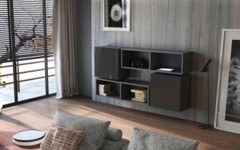 Κρεμαστή σύνθεση ραφιών-ντουλαπιών KWADRO 105 Μαύρο  Κρεμαστή σύνθεση ραφιών-ντουλαπιών KWADRO 105 Μαύρο