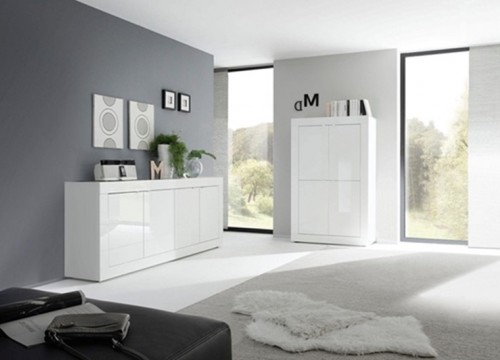 Σύνθετο σαλονιού BASIC 5 ΛΕΥΚΟ