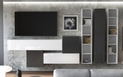 Σύνθετο σαλονιού KWADRO 315/3 Λευκό - Μαύρο 2 Σύνθετο σαλονιού KWADRO 315/3 Λευκό - Μαύρο 2