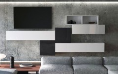 Σύνθετο σαλονιού KWADRO 320/1 Λευκό - Μαύρο Σύνθετο σαλονιού KWADRO 320/1 Λευκό - Μαύρο