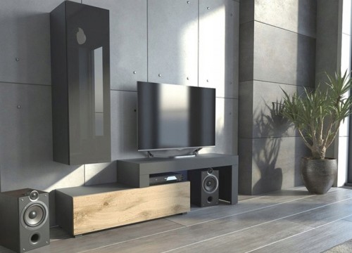 Σύνθετο σαλονιού MILANO 108-200 Μαύρο - WOTAN