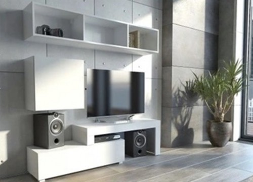 Σύνθετο σαλονιού MILANO 160-200 Λευκό