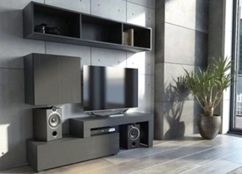 Σύνθετο σαλονιού MILANO 160-200 Μαύρο