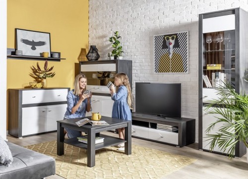 Σύνθετο σαλονιού SEVILLA 2 Μαύρο-Λευκό