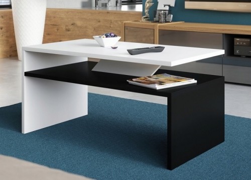 Τραπεζάκι σαλονιού PRIMA Λευκό-Μαύρο Τραπεζάκι σαλονιού PRIMA Λευκό-Μαύρο